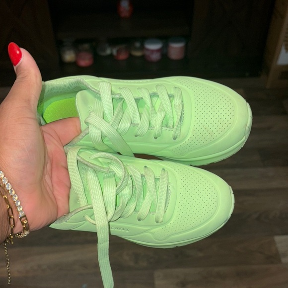Women's Lime Green Sneakers - Picture 1 of 5